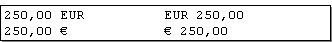 Abb. 1.7.1: DIN 5008 - Währungsbezeichnungen